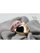 14k żółte złoto Ametyst Pierścionek Vintage vrc036y